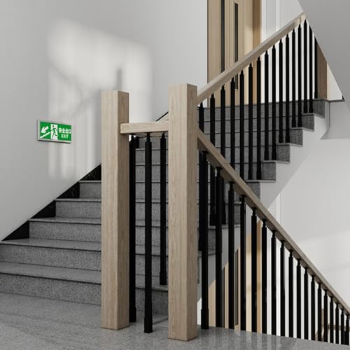 Staircase Balusters Black 1 3 4 6 7 8 10 Pieces, 25MM/ 1" Stair Spindles Post Kit for Entrance Stairs Loft Yard Porch, Interior Stairway Railing Banister Pickets with Bracket, 31 39 42 47 Inch ( Color