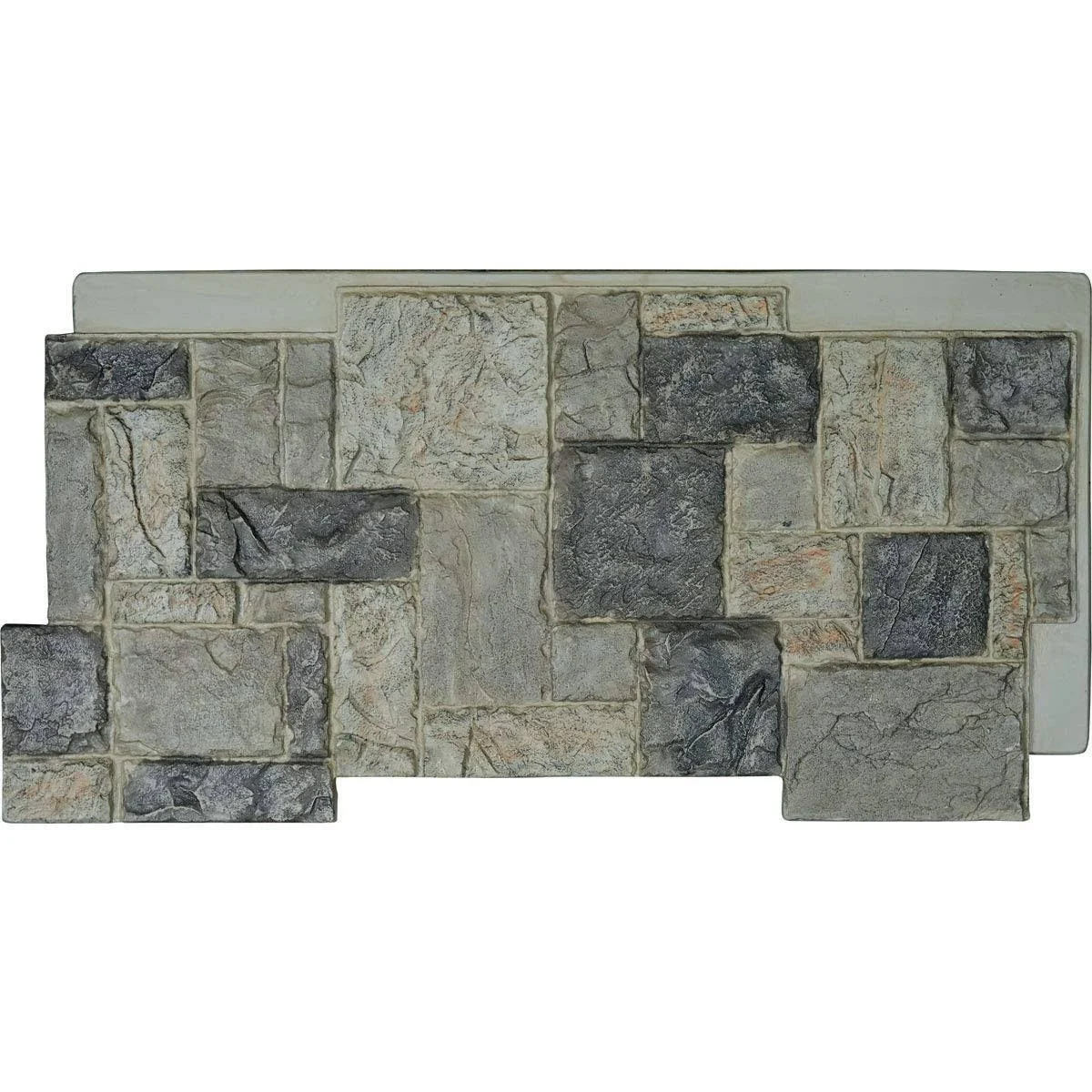 Castle Rock Stacked Stone, Stonewall Faux Stone Siding Panel (Smokey Ridge)