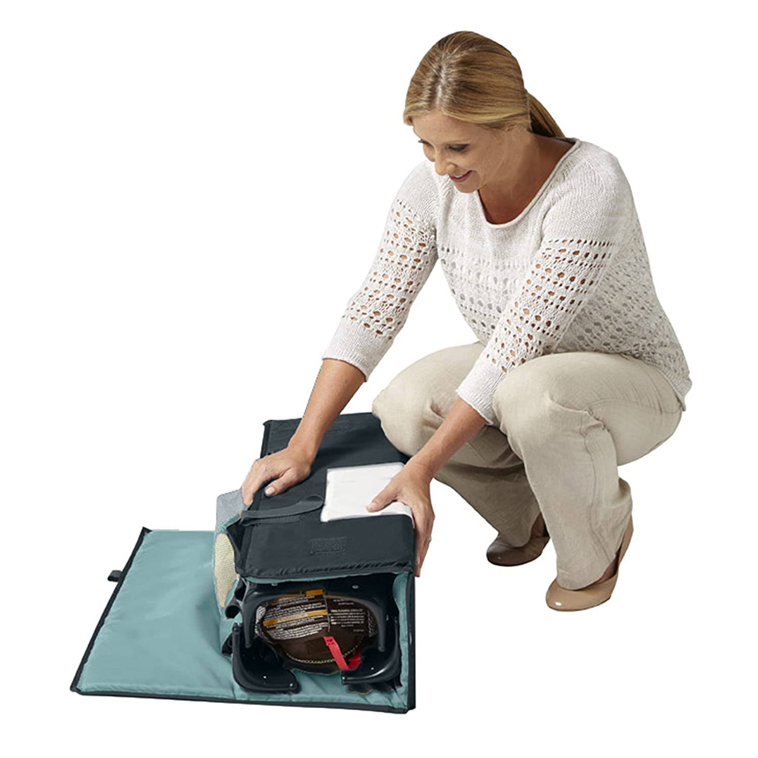 Graco Pack and Play on The Go Playard | Includes Full-Size Infant Bassinet, Push Button Compact Fold, Stratus