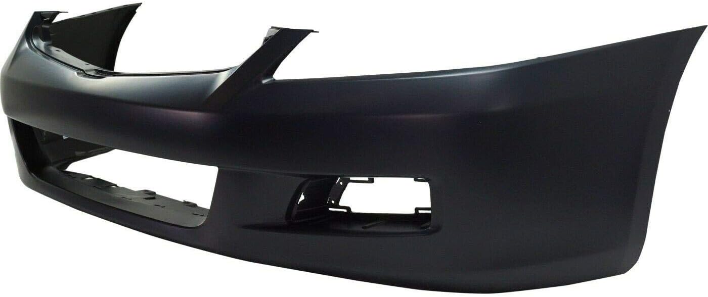 Front Plastic Bumper Cover Fascia for 2006-2007 Honda Accord Sedan EX LX SE Hybrid 06-07. New, Primed and Ready for Paint. with Fog Light Holes. HO1000235 04711SDLA90ZZ