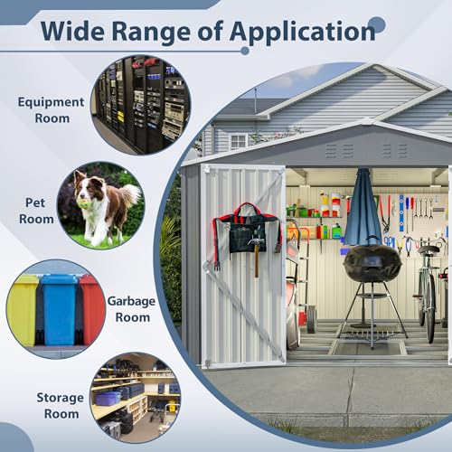 6x4 Ft Outdoor Storage Shed, Heavy-Duty All-Weather Tool Shed with Lockable Doors, Durable Resin Construction for, Patio & Backyard Organization Black