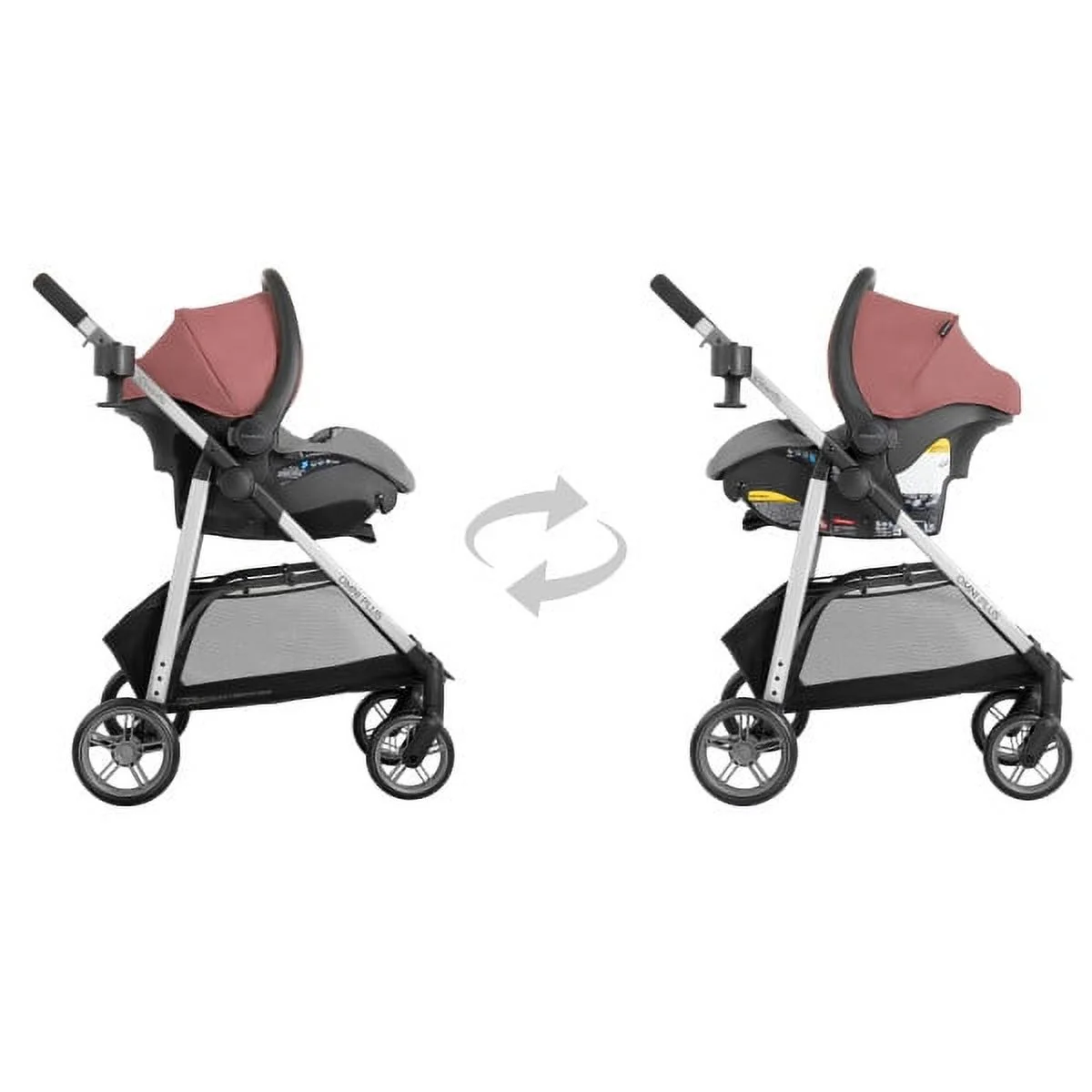 Evenflo Omni Plus Modular Travel System with LiteMax Sport Infant Car Seat, Shasta Pink, Girl