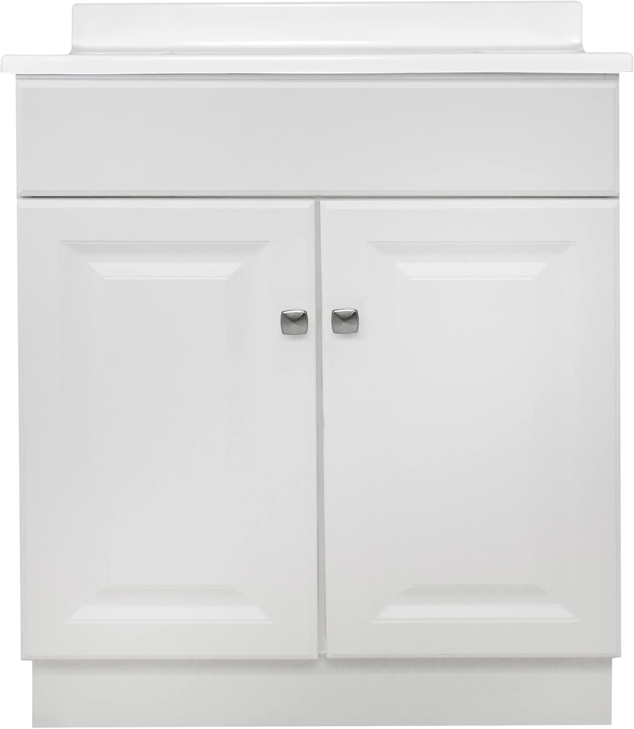 Design House 590877 Wyndham 2-Door Bathroom Cultured Marble 4" Centerset Camilla Vanity Top Unassembled, 31x22, White