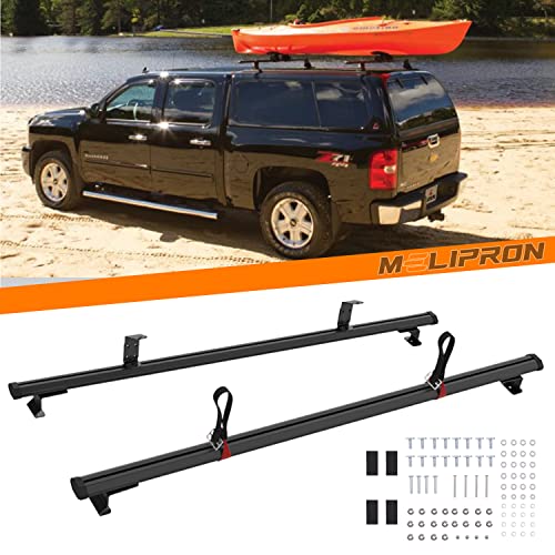 60" Truck Cap & Topper Ladder Roof Rack Adjustable Van Rack for Kayak Canoe Lumber Pipe(Max Load 500lbs)