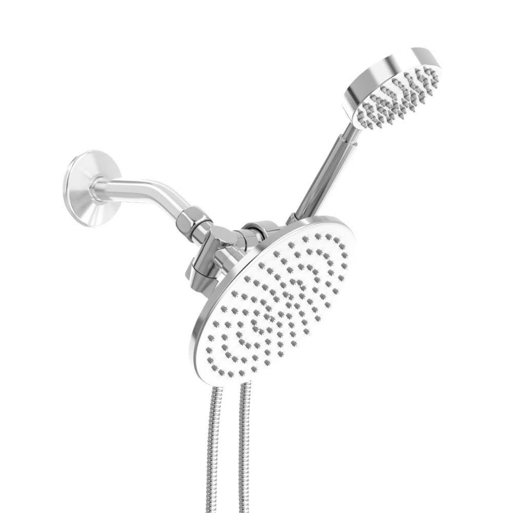 All Metal Dual Shower Head Combo with Hand Held and Rain Shower Head, 2.5 GPM Brushed Nickel
