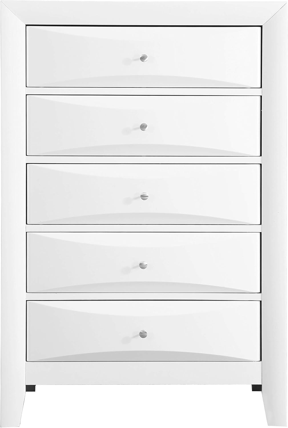 Glory Furniture Marilla 5 Drawer Chest in White
