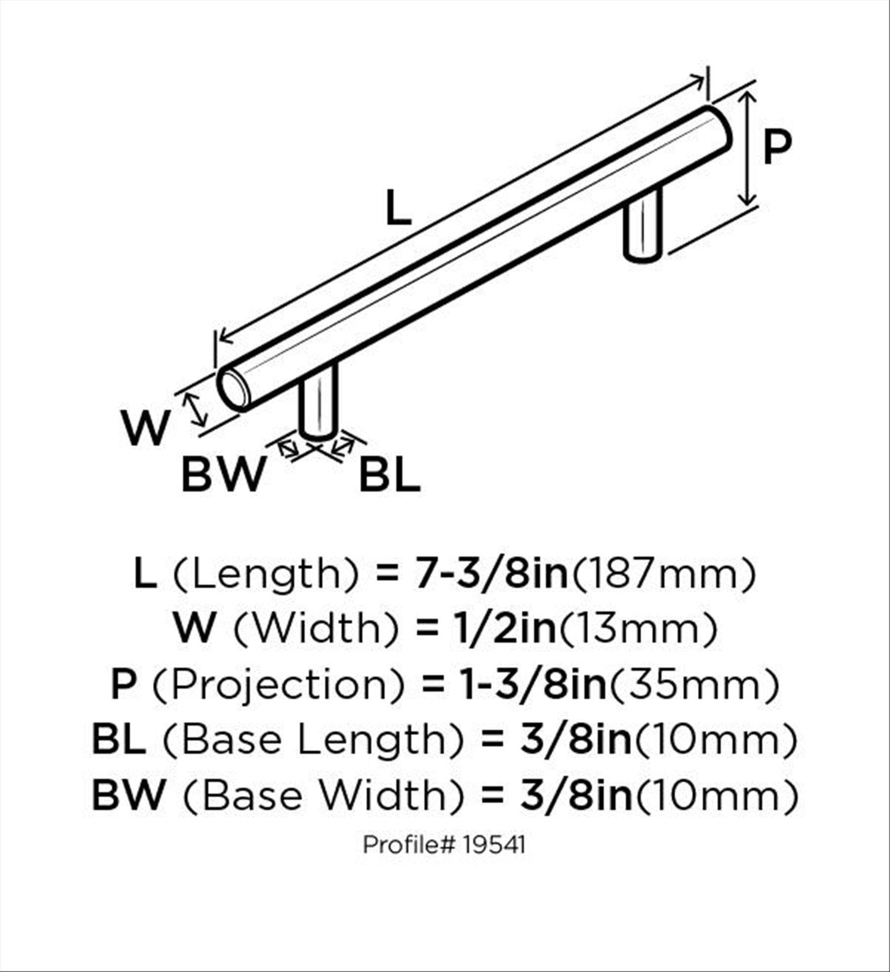 Amerock 10BX40517ORB Bar Pulls 5-1/16 in (128 mm) Center-to-Center Oil-Rubbed Bronze Cabinet Pull - 10 Pack