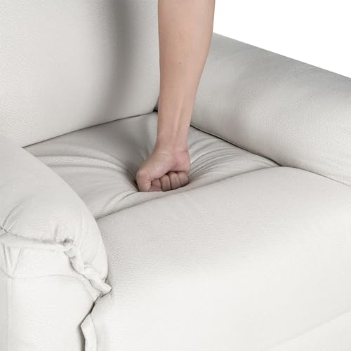 Swivel Rocker Recliner Chair, Manual Glider Recliner, 360 Degree Swivel Reclining Sofa Chair with Adjustable Backrest for Living Room, Apartment，Beige