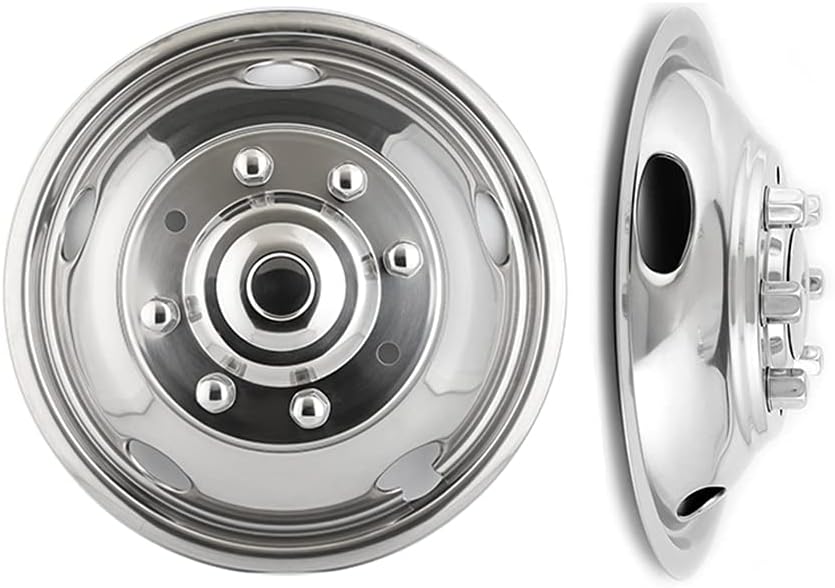 Kucaruce Set of 4 19.5 10 Lug Wheel Skins Hub Caps Rim Covers Stainless Steel Wheel Simulators For 2008-2020 R_a_m 4500 5500 Pickup
