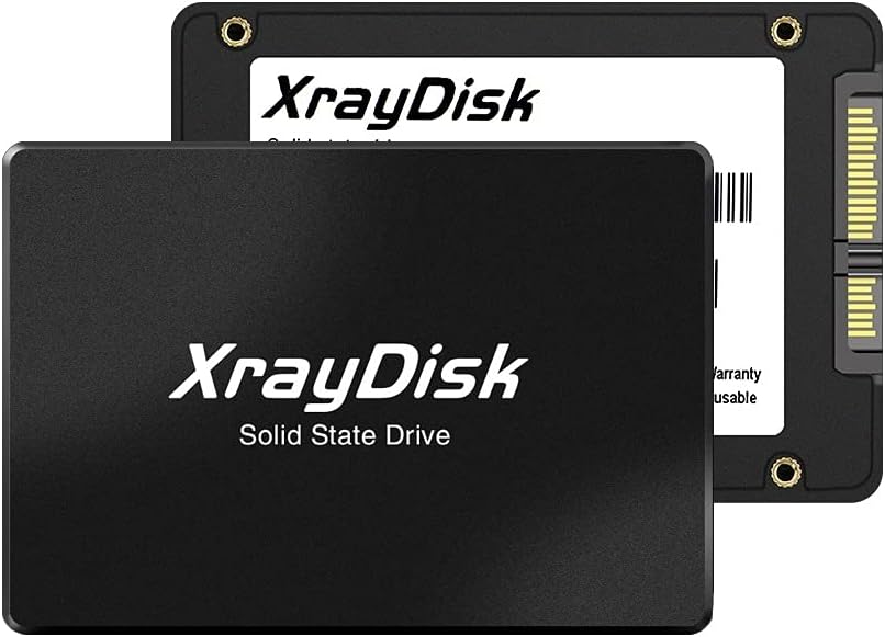 XrayDisk 1TB SSD with SLC Cache 3D NAND TLC M.2 2280 SATA III 6Gb/s Internal Solid State Drive SSD (Read/Write Speed up to 530/480 MB/s) 1000GB Compatible with Laptop & PC Desktop (1TB, Black) Pack of 2