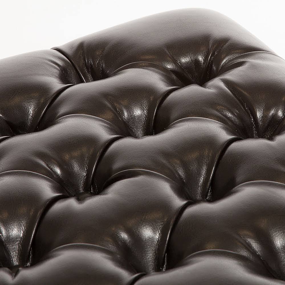 Noble House Hastings Espresso Tufted Storage Ottoman, Brown