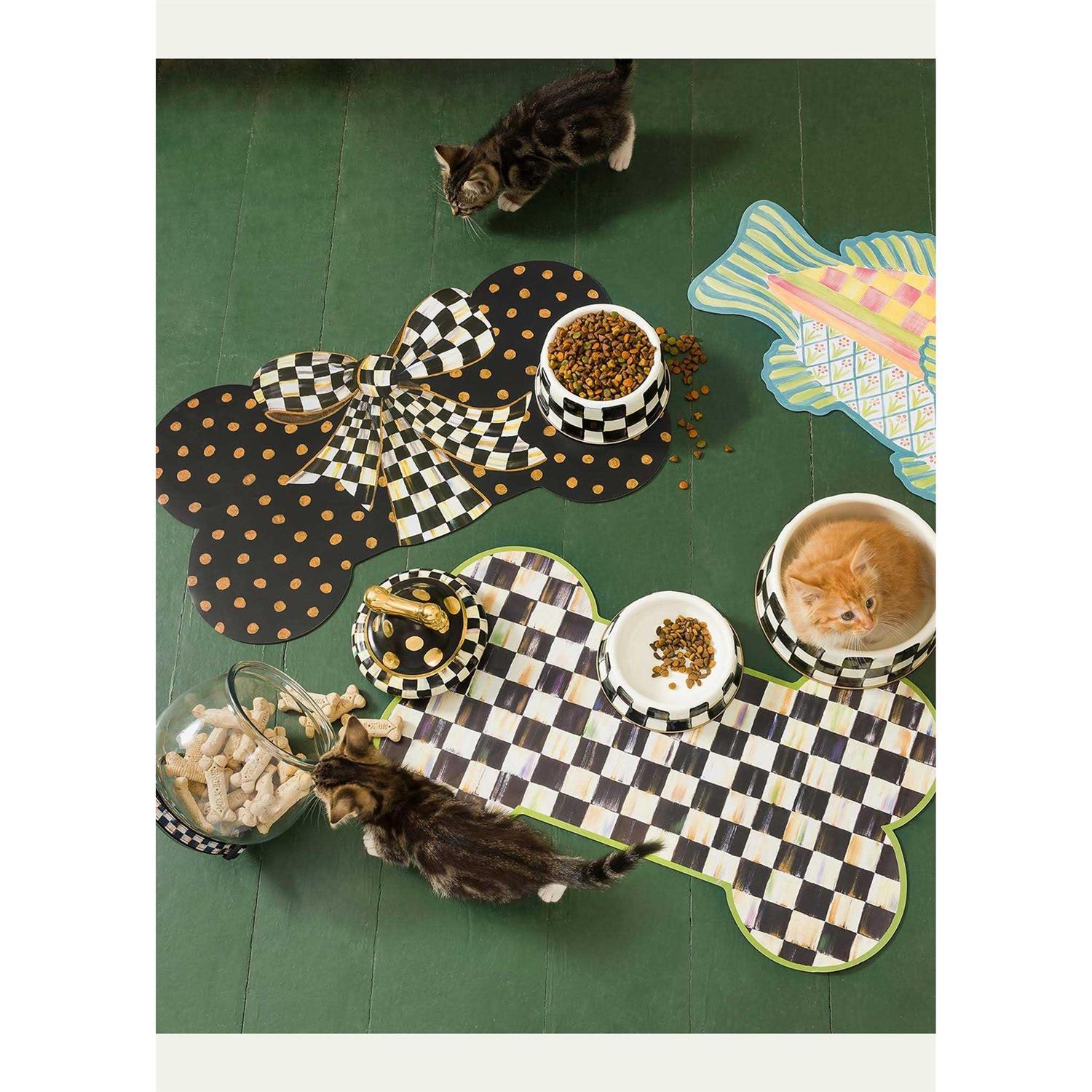 MacKenzie-Childs Check Pet Dish - Pet Supplies online store