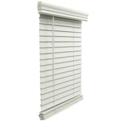Cordless 2x22 Faux Wood Outside Mount Room Darkening White Horizontal/Venetian Blind Symple Stuff Blind Size: 30.5x22W x 72x22L