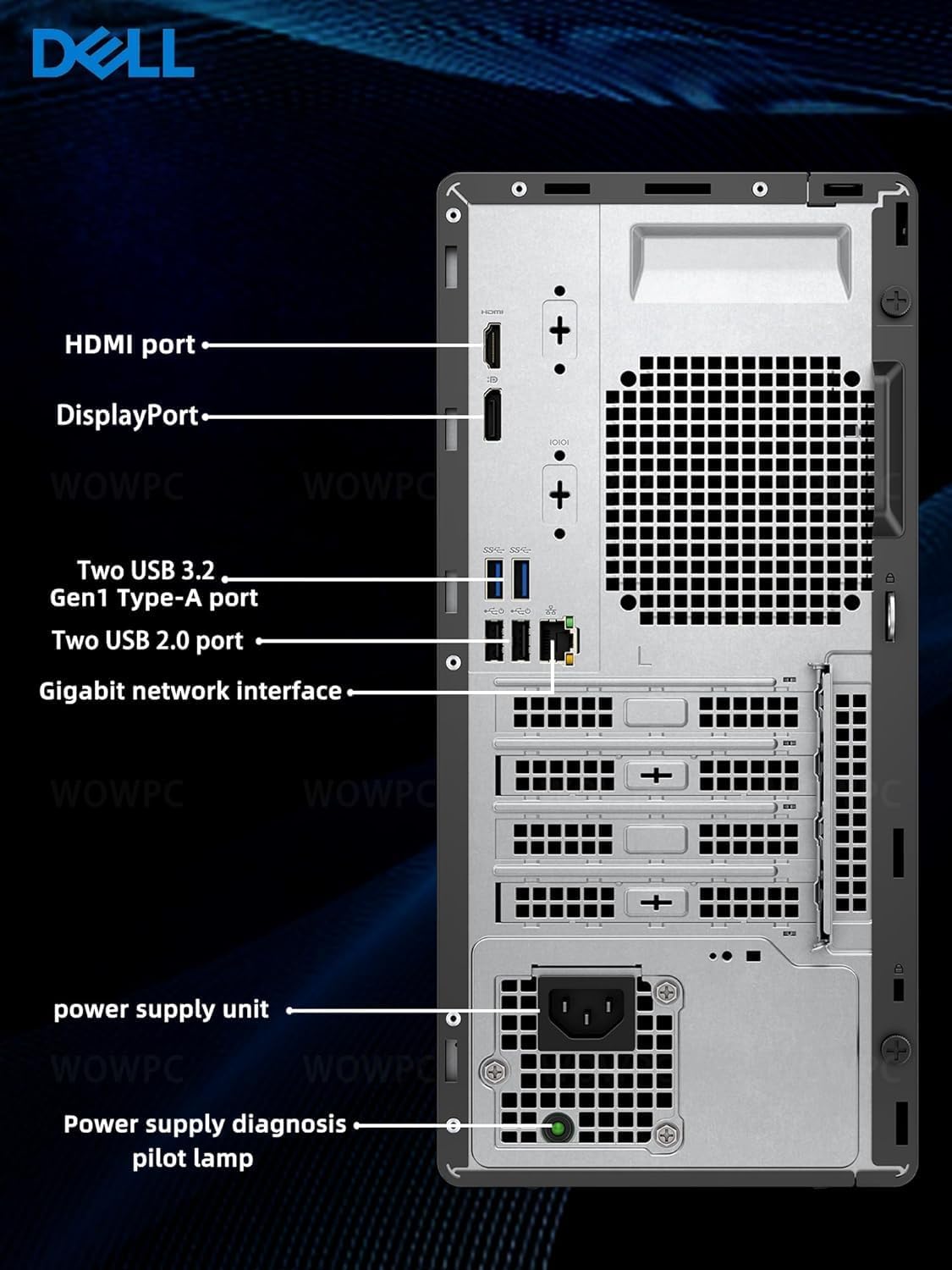 Dell Optiplex 3000 Tower Desktop | 12th Gen Intel Core i5-12500 Processor | Windows 11 Pro | HDMI+Display Port Support 4K | WiFi | Bluetooth | DVD-RW (32GB RAM | 512GB SSD + 1TB HDD)
