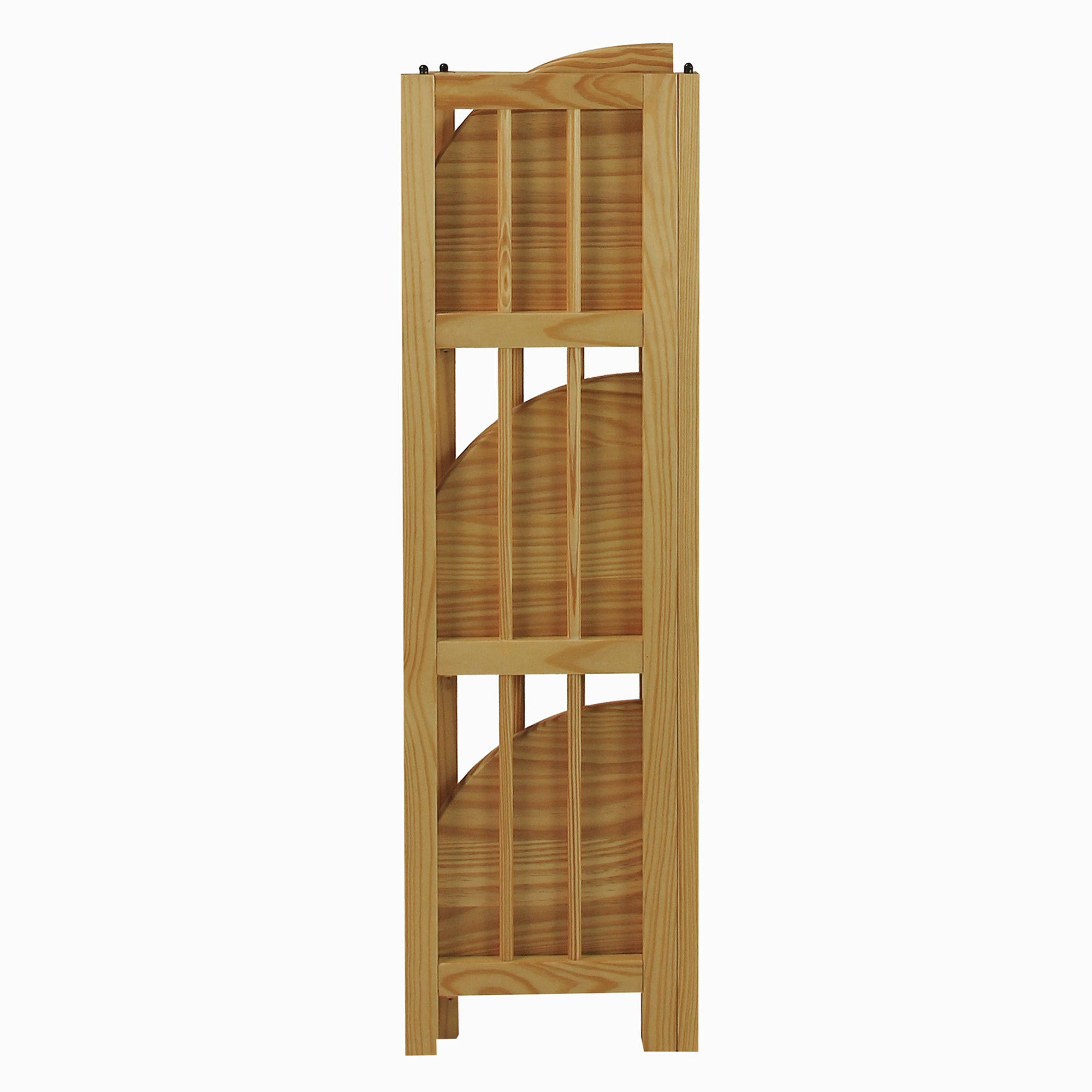 Casual Home 4-Shelf Corner Folding Bookcase - Truffle Brown