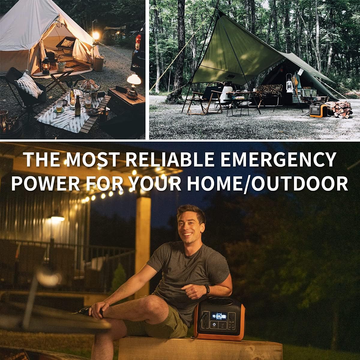 1488Wh/1800W Portable Power Station with 400W Solar Panel Included, LiFePO4 Power Station Battery Pack 3 AC Outlets(4000W Peak), Solar Powered Generator for Outdoor Camping Home Vanlife Off-Grid Emergency