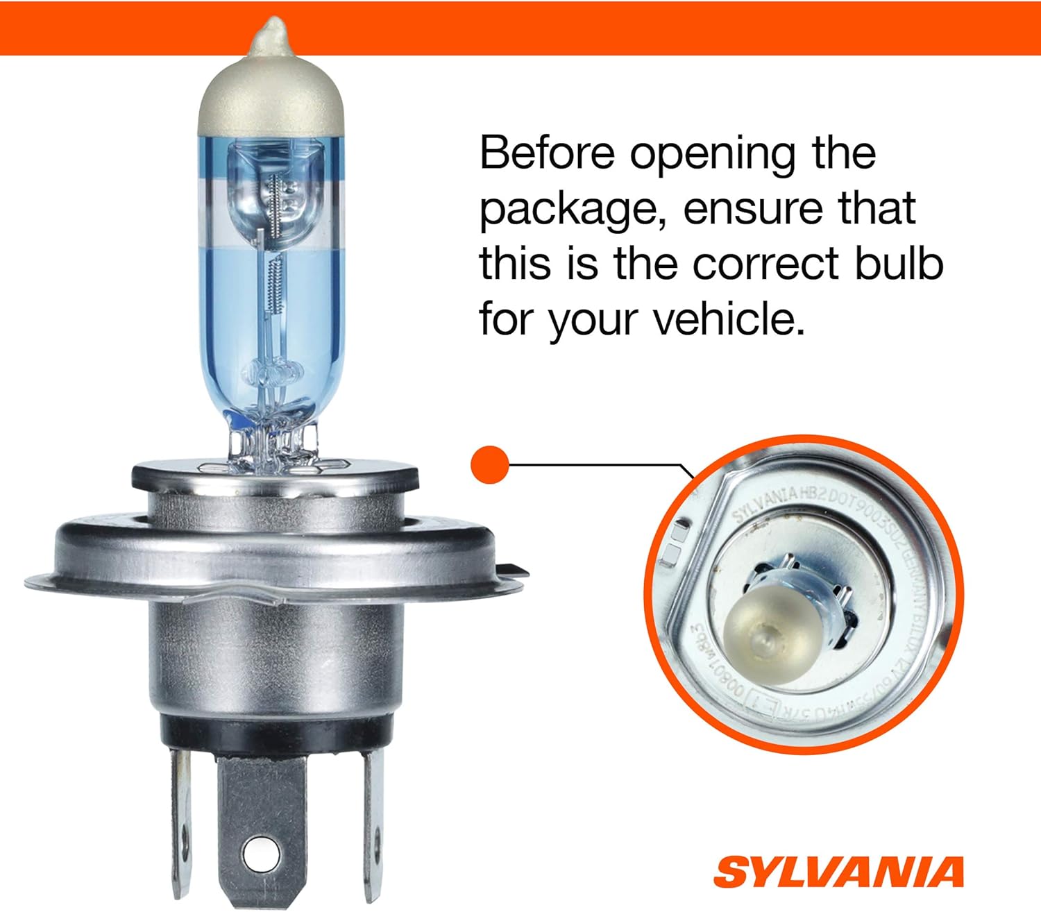 SYLVANIA - 9003 SilverStar Ultra - High Performance Halogen Headlight Bulb, High Beam, Low Beam and Fog Replacement Bulb, Brightest Downroad with Whiter Light, Tri-Band Technology (Contains 2 Bulbs) Pack of 2
