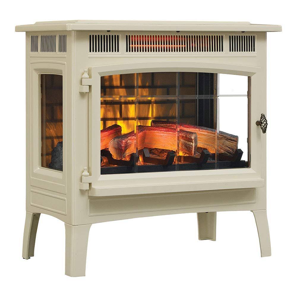 Duraflame 3D Infrared Electric Fireplace Stove with Remote Control - DFI-5010 (Cream)