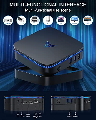 KAMRUI AK1PLUS Mini PC Alder Lake N97(up to 3.60 GHz),16GB RAM 512GB ROM Small Desktop Computer, Mini Computers Support 2.5" SSD (up to 2TB),4K,WiFi 2.4G/5G,BT4.2 on Business Home Office Family-NAS