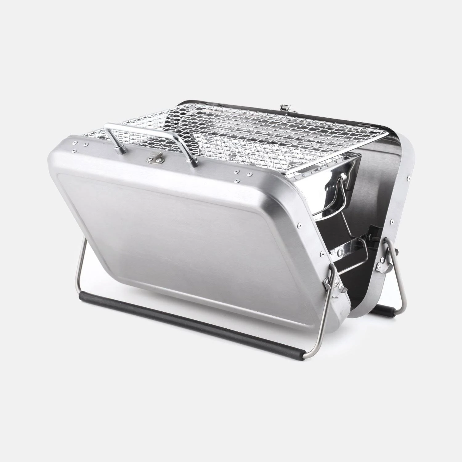 Kikkerland Bq01 Portable BBQ Suitcase Silver