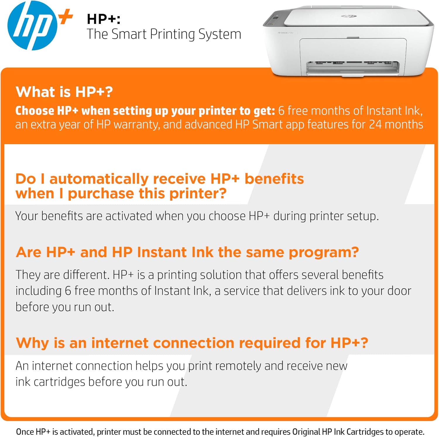 HP DeskJet 2755e Wireless Color All-in-One Printer with bonus 6 months Instant Ink with HP+ (26K67A) Pack of 2