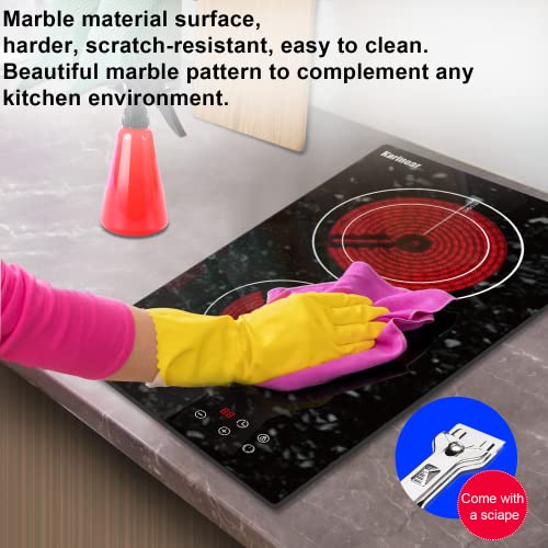 Karinear electric cooktop Marble Patterned Surface