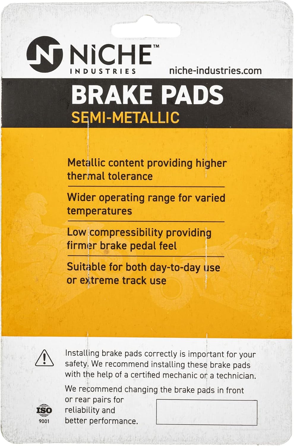 NICHE Complete Brake Rotor Pad Semi Metallic Kit For Polaris Sportsman 500 400 600 700 2202412 2203451 5244314 5244635