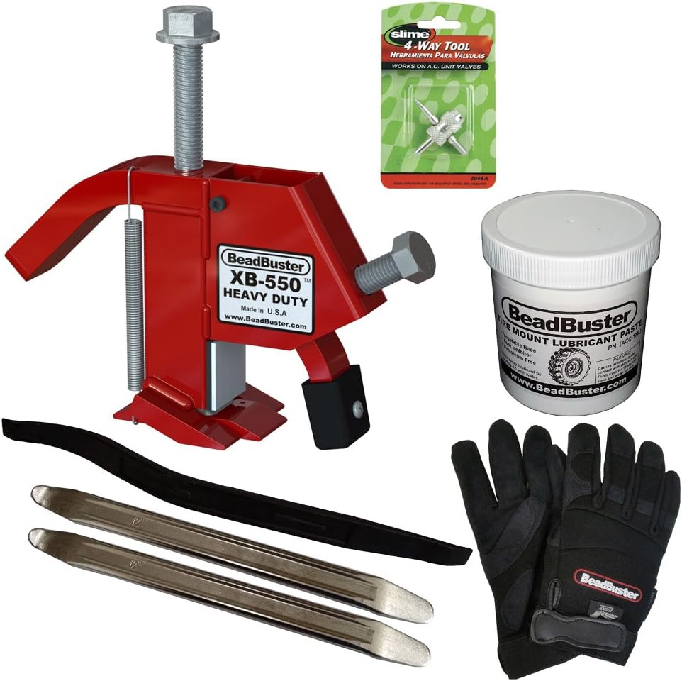 BeadBuster Portable DIY Tire Changing Kit (w/XB-550 HD) for Tractor/OTR/Truck/ATV (Glove - XLarge)