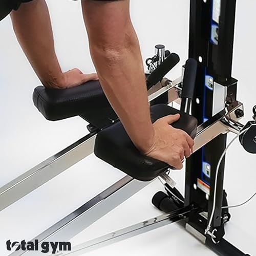 Total Gym XLS Men/Women Universal Total Body Training Home Gym Workout Machine with Squat Stand, Leg Pull, 2 Ankle Cuffs, and Exercise Chart