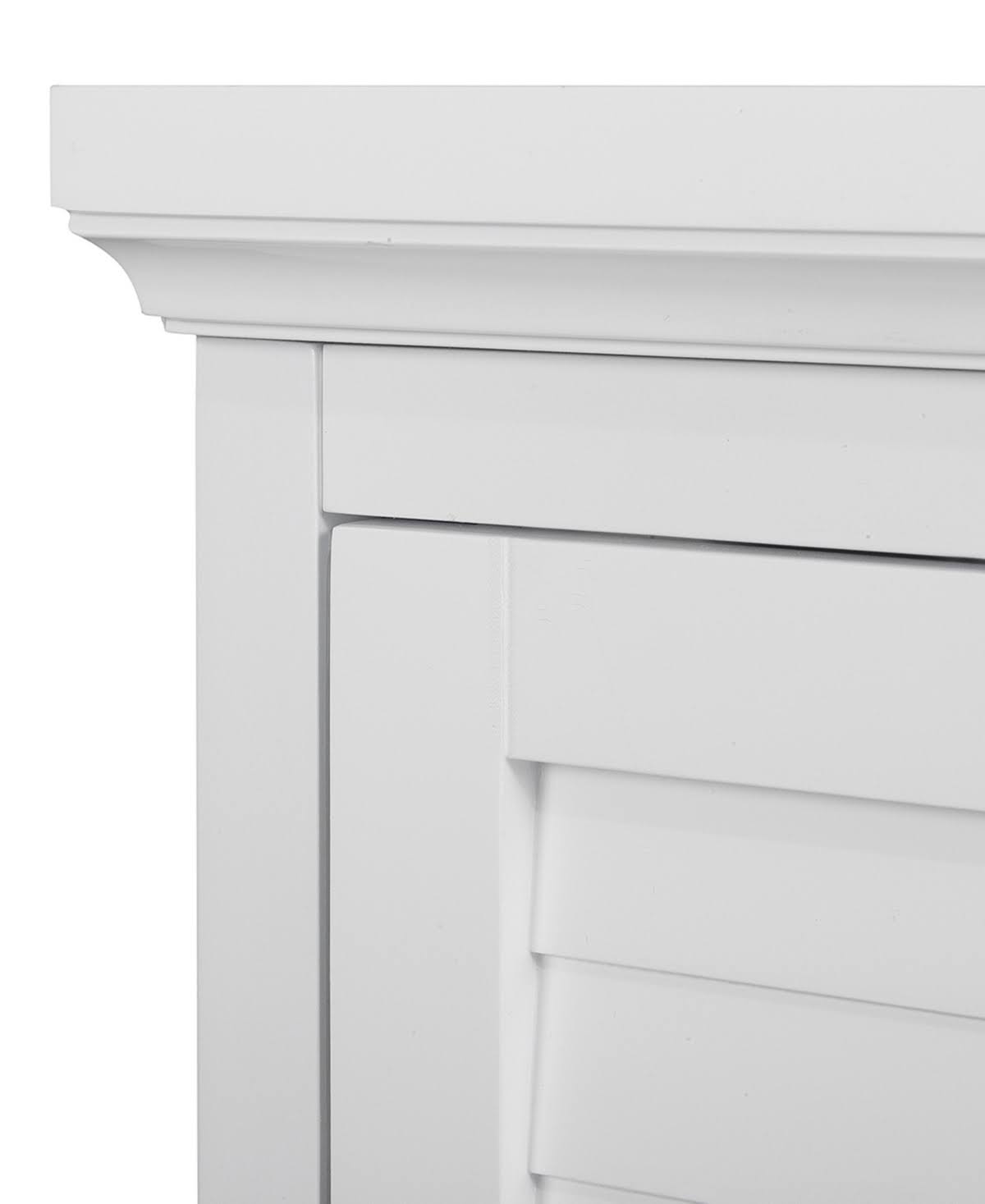 Elegant Home Fashions Glancy Wooden Corner Wall Cabinet, White