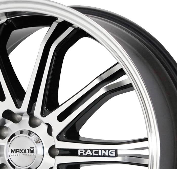 Maxxim Ferris Black Wheel with Machined Face (17x7 /4X100Mm)