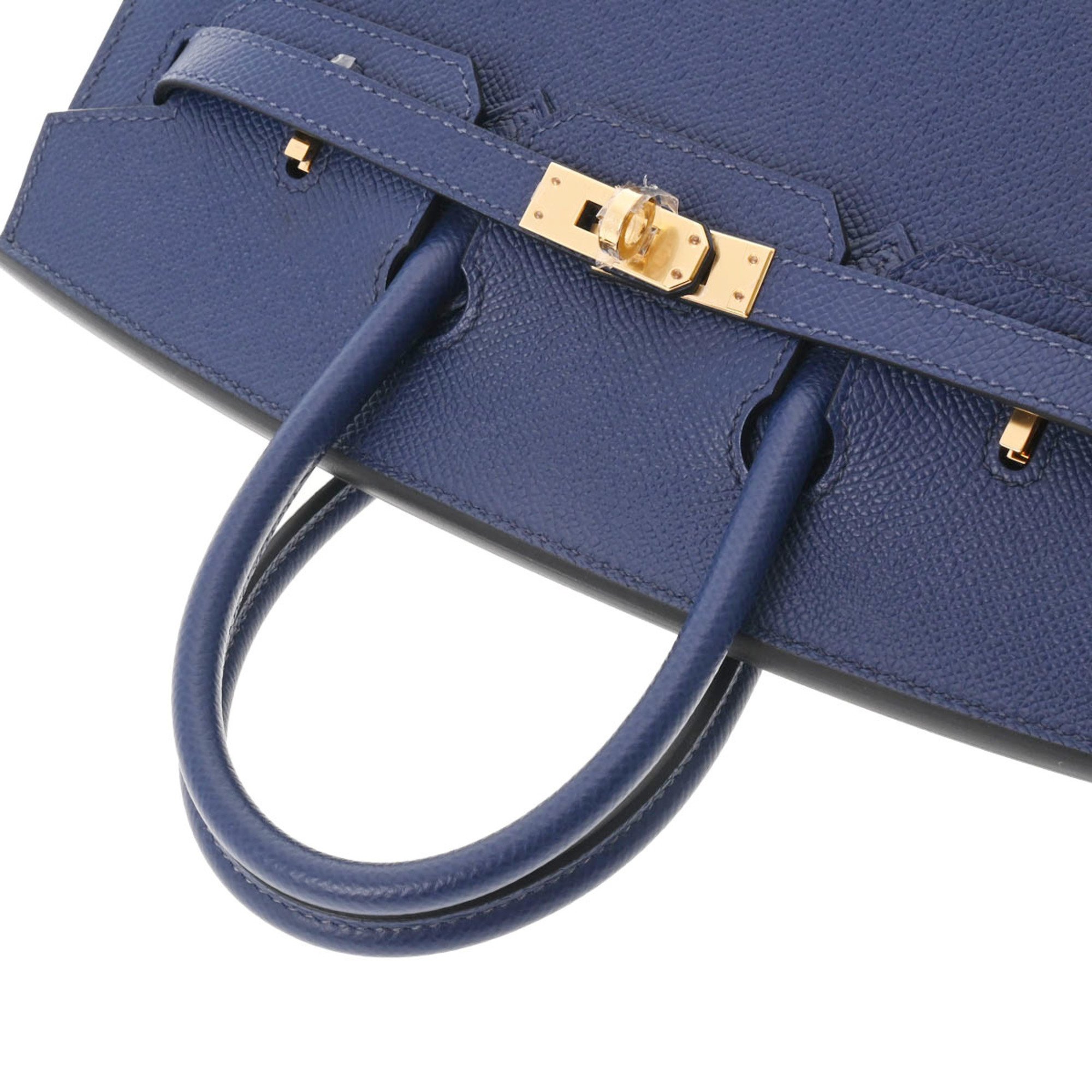 Pre-Owned HERMES Hermes Birkin 25 Serie Blue Saphir U Engraved (around 2022) Women's Vaux Epson Handbag (Like New)
