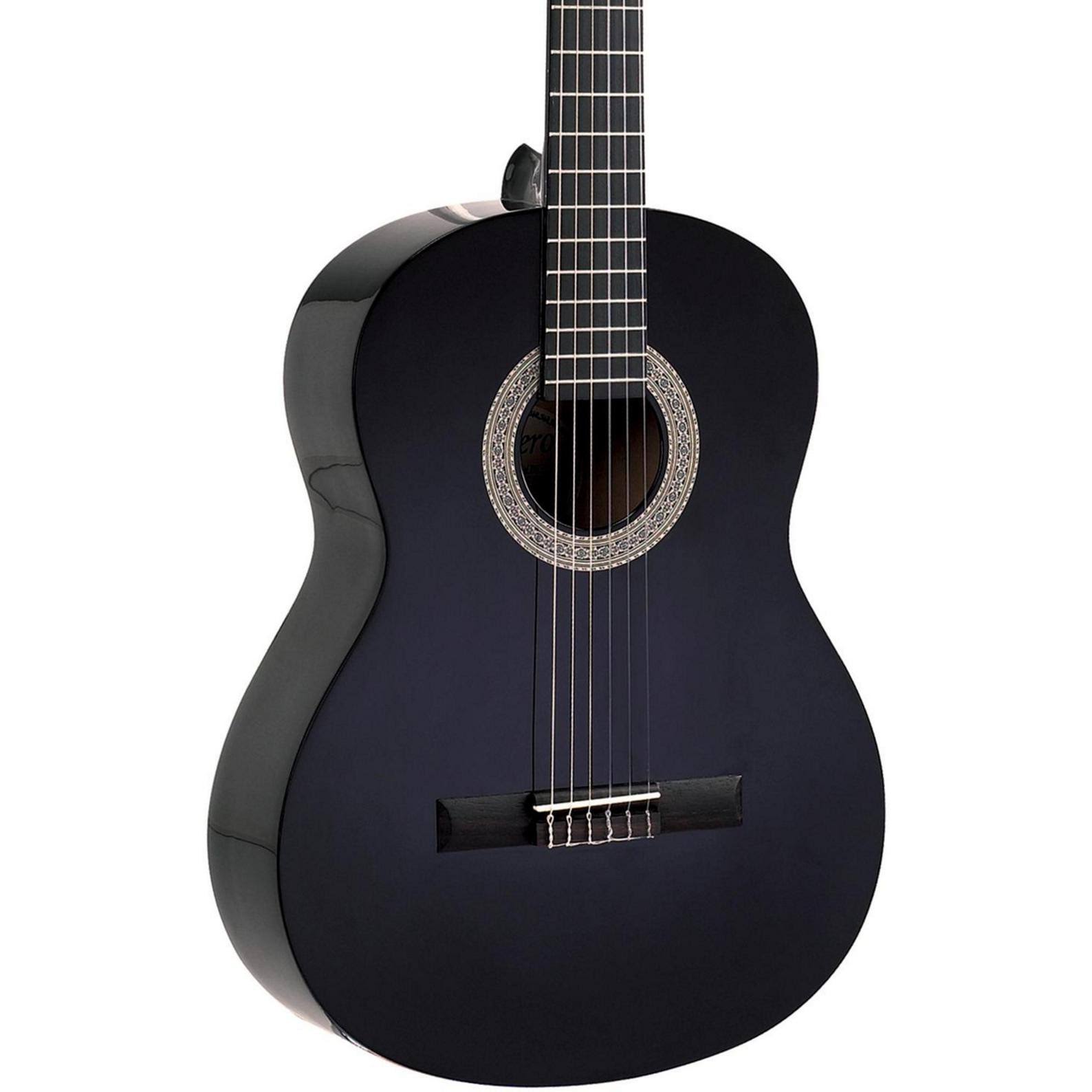 Lucero LC100 Classical Guitar, Black