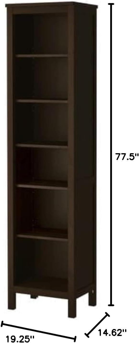 IKEA Hemnes Bookcase Black Brown 603.717.62 Size 19 1/4x77 1/2 "
