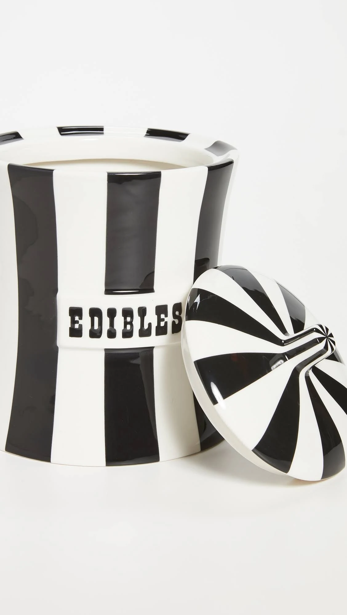 Jonathan Adler - Vice Canister - Edibles - Black/White