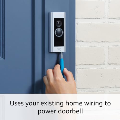 Ring Wired Doorbell Plus - Upgraded, with added security features and a sleek design (existing doorbell wiring required)