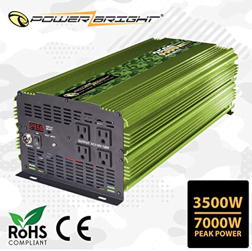 Power Bright Power Inverter, Battery Cables with Clamps