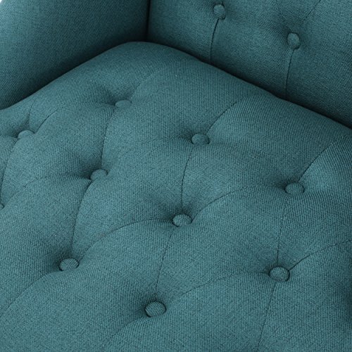 Wingback Accent Chair, Modern Button-Tufted Armchair, High-Back Fabric Club Chair for Reading in Bedroom,Living Room,Office Sofa Chair, Teal