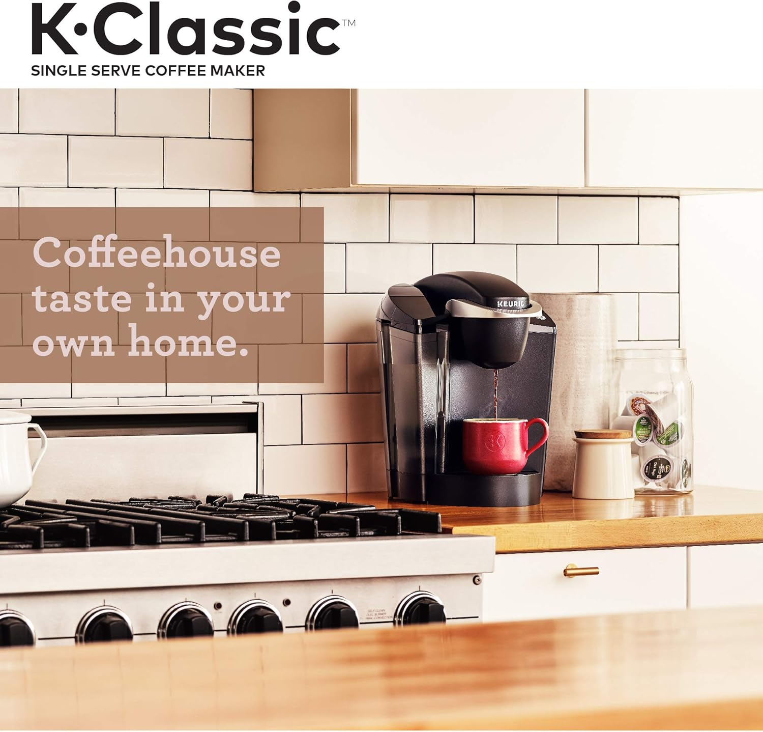 Keurig K-Classic Single Serve Coffee Maker with Eight O'Clock The Original Medium Roast, 32 K-Cup Pods