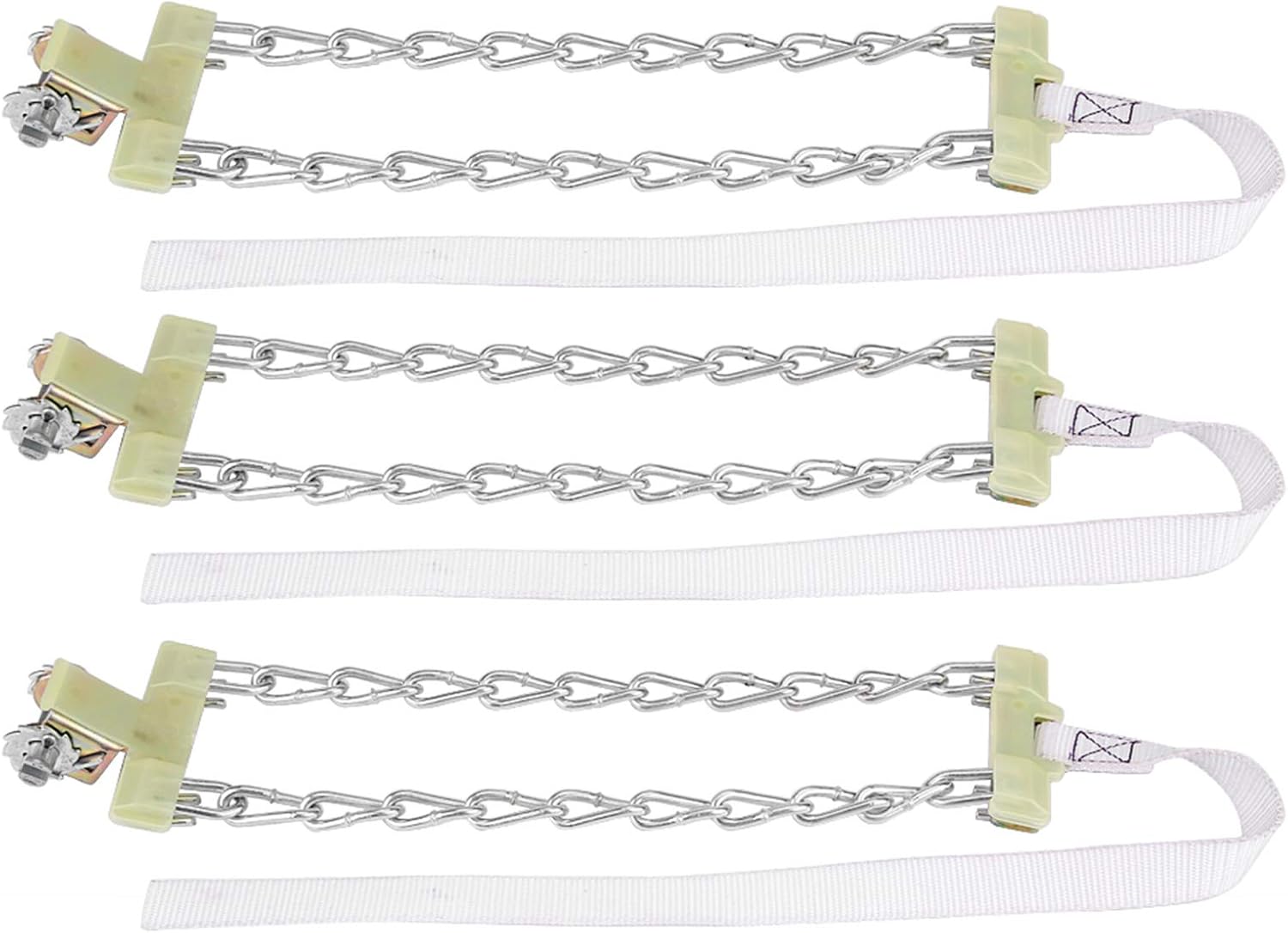 Tire Anti Skid Chains, 3pcs 235-285mm Anti-Skid Mud Ice Snow Tire Chain Winter Security Tyre Belt for Car Truck S Tire Snow Chain Steel Tire Chain