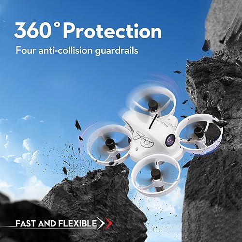 Mini FPV Drone Kit for Beginners, First-Person View Drone with FPV Goggles Suitable for Novice Practice Drones, Super-Wide 120° MINI FPV Drone With Low-Latency 5.8G Transmission