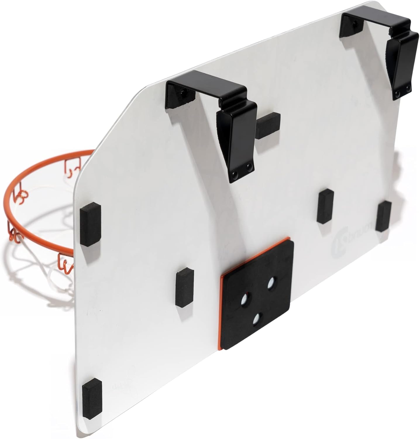 round21 - Ocean View - Over The Door Mini Basketball Hoop with 18" x 11" Polycarbonate Backboard, Flexible Rim and Net, Includes 5" Rubber Ball