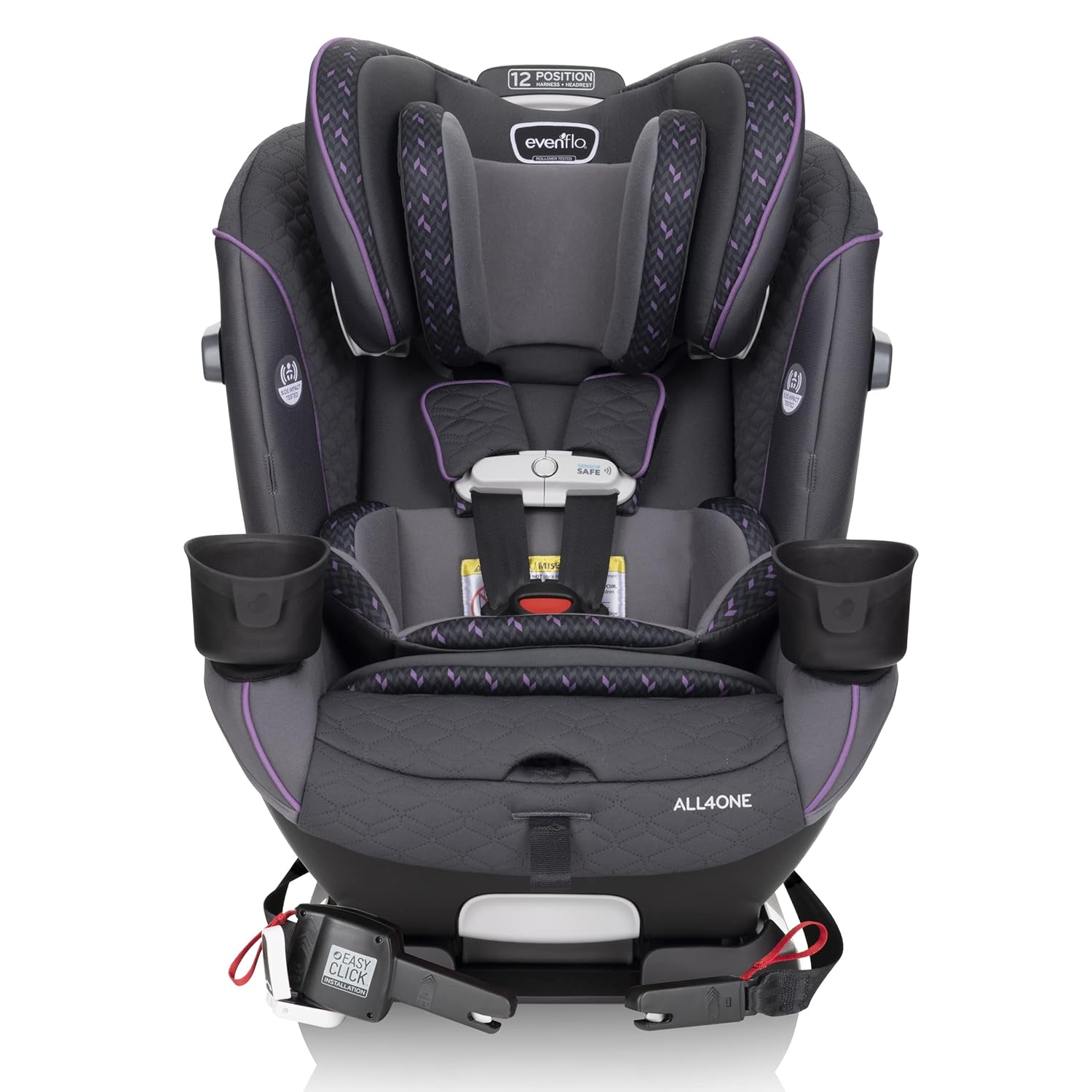 Evenflo All4One DLX 4-In-1 Convertible Car Seat (Kingsley Black)
