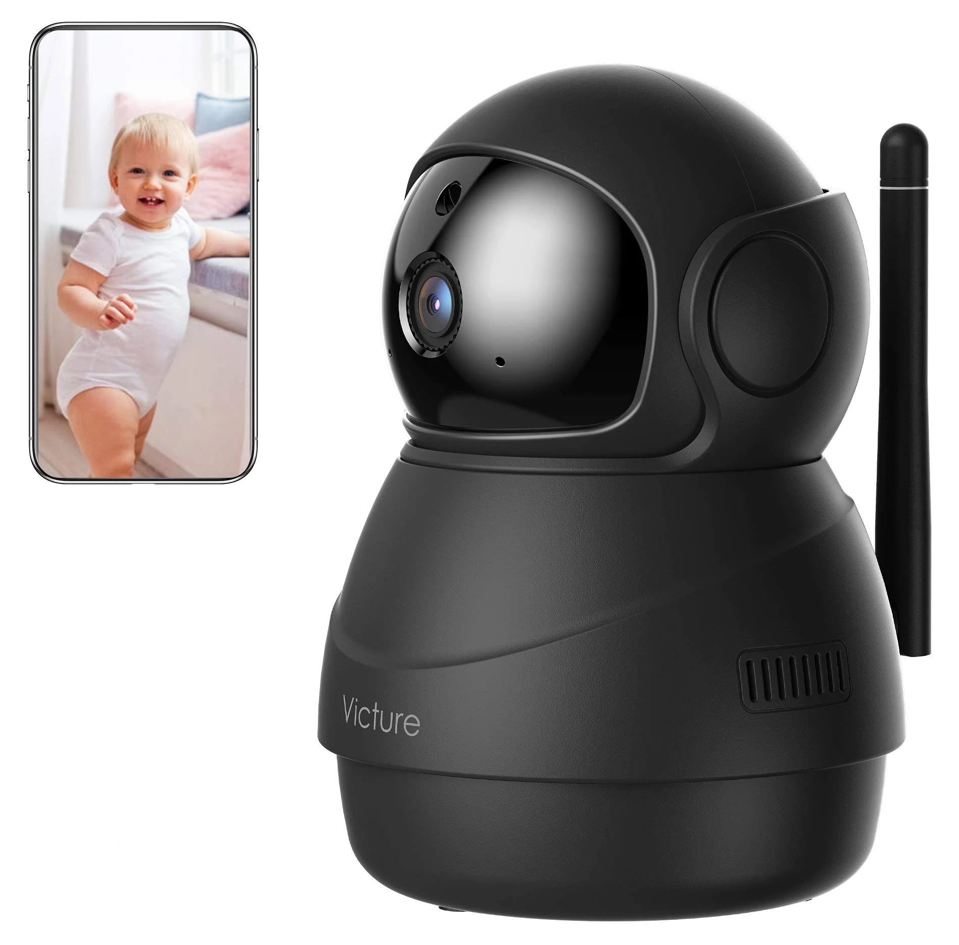 Victure 1080p FHD WiFi IP Camera Indoor Wireless Security Camera Motion Night