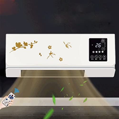 Electric Space Heater 2000W Wall Mounted Air Cooler Conditioner Heater Fan Heating Cooling Room Bathroom Waterproof Remote Timing Air Conditioning Fan Space Heaters