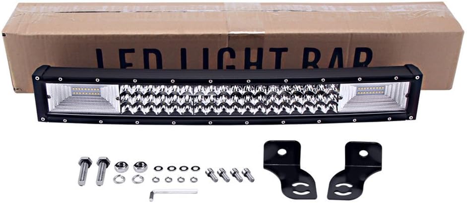 Lumitek 288w 50inch Curved Led Light Bar Spot Flood Combo Beam Light Bar Off-road Led Bar for ATV JEEP Off Road SUV 4wd IP67 12V Car Led Bar Light…