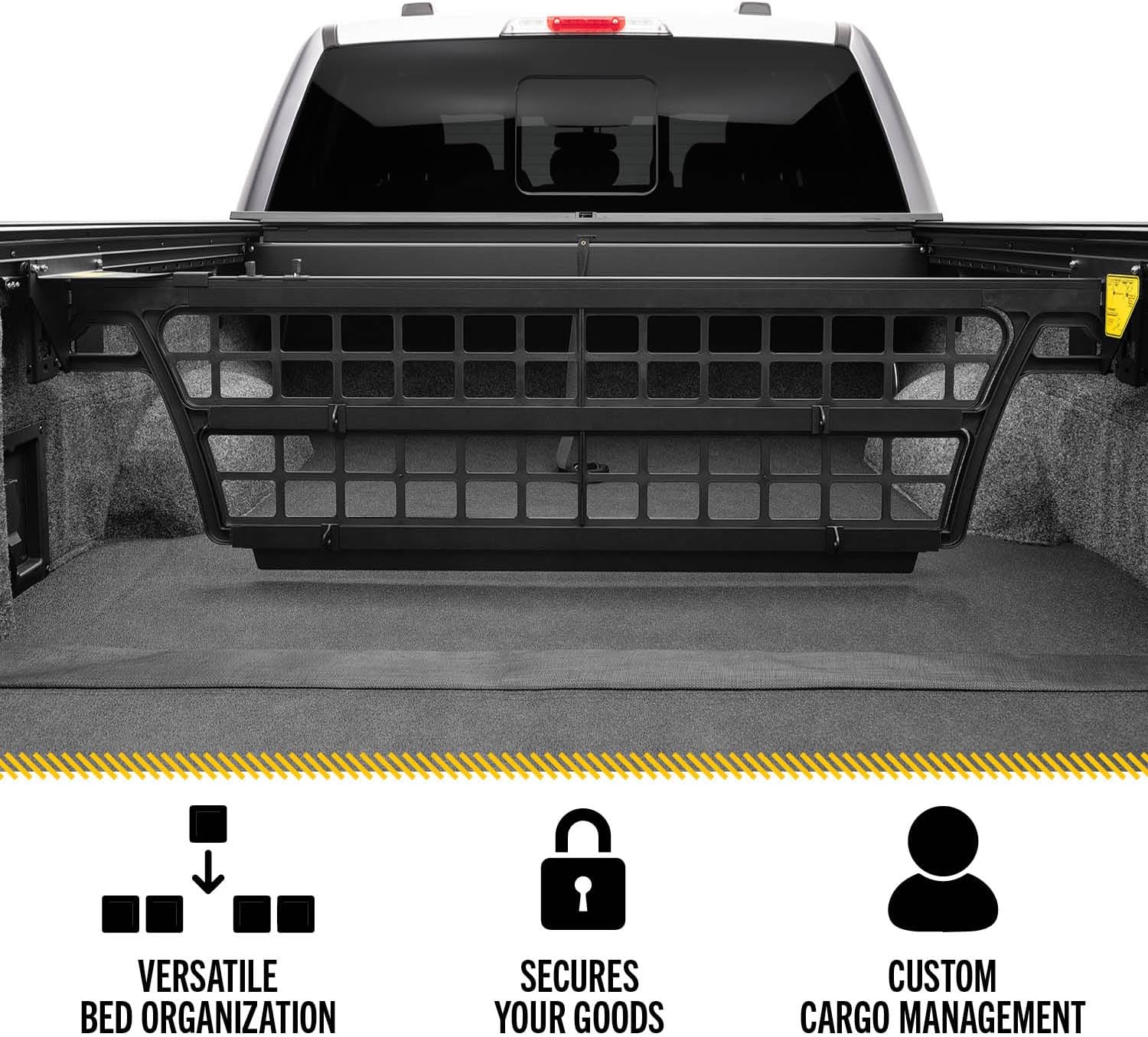 RealTruck Roll-N-Lock Cargo Manager Truck Bed Organizer | CM226 | Fits 2020 - 2024 Chevy/GMC Silverado/Sierra 2500/3500HD 6' 10" Bed (82.2")