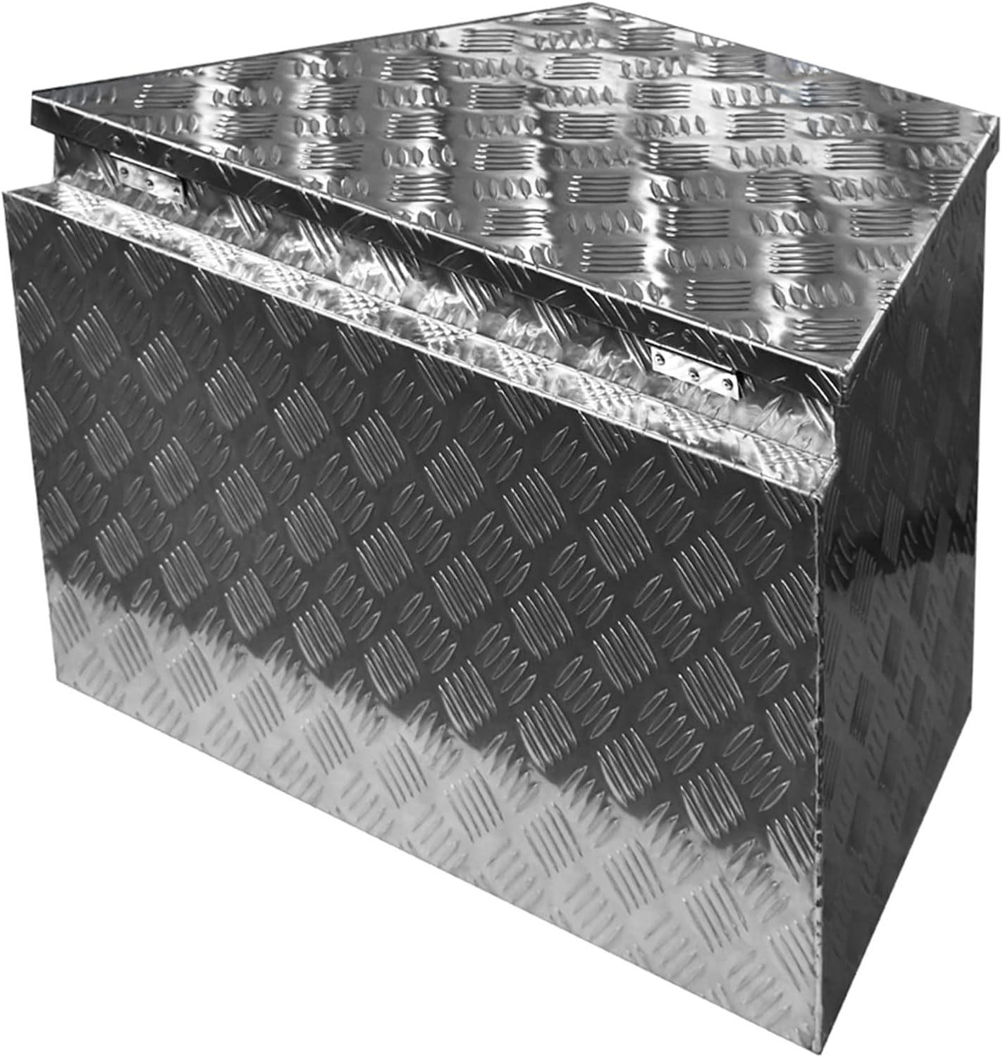 29in Aluminum Trailer Tongue Tool Box Diamond Tread for Pick Up Truck Bed RV ATV w/Lock & Keys 29 x 15 x 18in (L x W x H) Silver 1.5mm Thickness