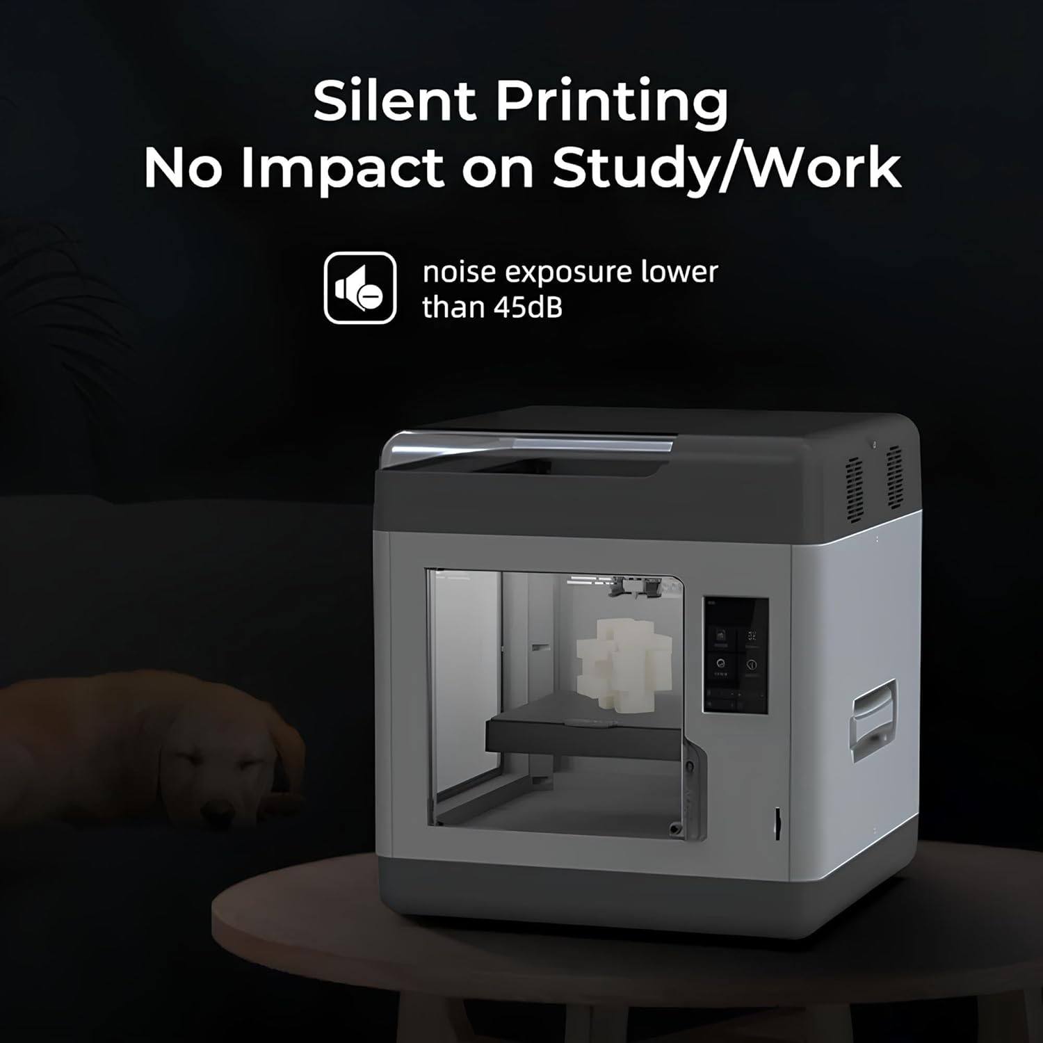 Creality3D Sermoon V1 Pro 3D Printer w/Built-in Camera, Smooth Printing w/Dual-Gear Direct Extruder, Wi-Fi Connectivity, Personal Home Education High Precision Intelligent No Leveling 3D Printing