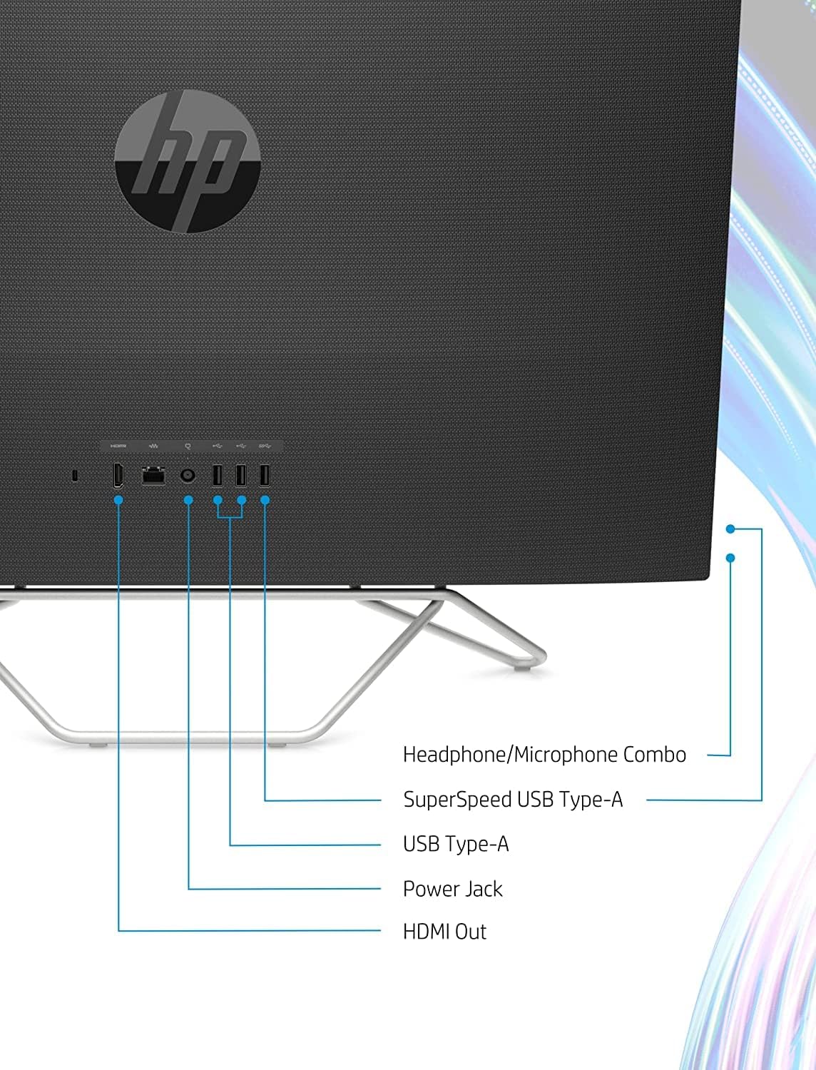 2022 Newest HP 27 inch FHD All-in-One Computer, AMD Ryzen 5 5500U(Beat i5-1135G7, up to 4.0 GHz), 16GB RAM, 512GB PCIe SSD+1TB HDD, Webcam, Ethernet, WiFi, Speakers, HDMI, Win11, w/Keyboard+Mouse